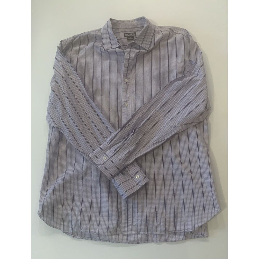 Michael Kors Men's Purple Long Sleeve Button Down Shirt‎ XL